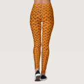 Hellgelb: handgefertigte Stricktextur. Leggings (Rückseite)