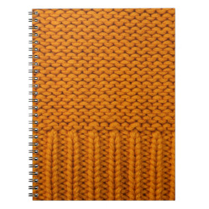 Hellgelb: handgefertigte Stricktextur. Notizblock