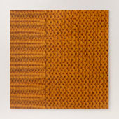 Hellgelb: handgefertigte Stricktextur. Puzzle (Horizontal)