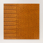 Hellgelb: handgefertigte Stricktextur. Puzzle (Horizontal)