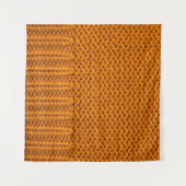 Hellgelb: handgefertigte Stricktextur. Wandteppich (Vorderseite (Horizontal))