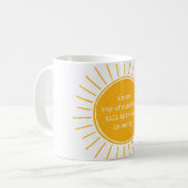 Hellgelb kein Sonnenschein-Tasse Kaffeetasse (Vorderseite Links)