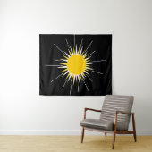 hellgelb leuchtendes Sonnenmuster Wandteppich (Beispiel (Horizontal))