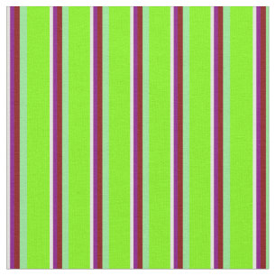 Hellgelb, Lila, Maron, leicht grün und grün Stoff