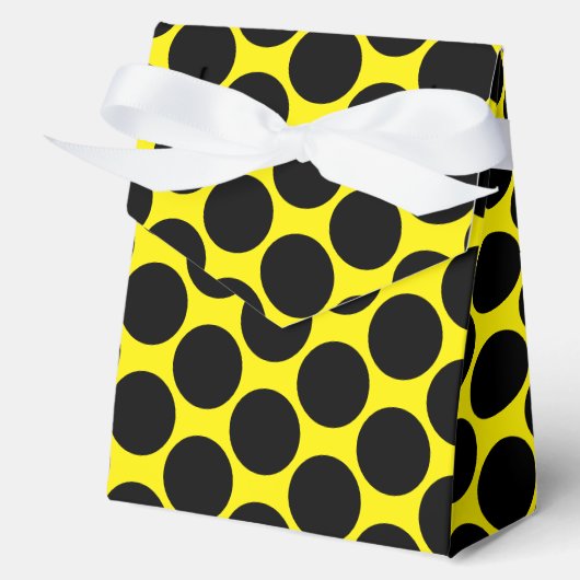 Hellgelb mit Black Dot Style Zent 4x2x5 Geschenkschachtel (Vorderseite)