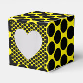 Hellgelb mit Schwarz-Dot-Stil Nehmen Sie Heart2x2x Geschenkschachtel (Vorderseite)