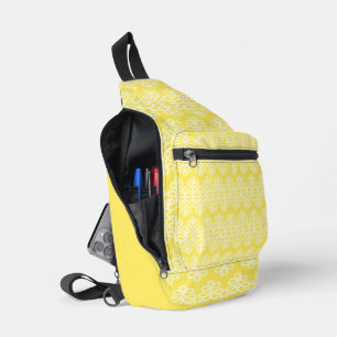 HELLGELB MIT WEISSEM FLÄCHEN SEHEN ROWS CROSSBODY BAG