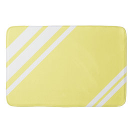 Hellgelb: Moderne Linien in Weiß Badematte