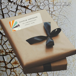 Hellgelb-orangefarbene Rücksendeadresse