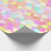 Hellgelb rosa grünes blaues Mosaikmuster Geschenkpapier (Ecke)