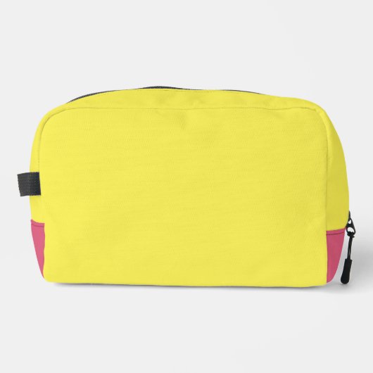Hellgelb rosa untere Ecke Waschbeutel (Vorderseite)