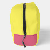 Hellgelb rosa untere Ecke Waschbeutel (Rechts)