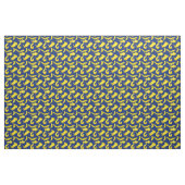 Hellgelb, Royal Blue Banana Slugs Illustriert Stoff (Yard (91,4 cm))