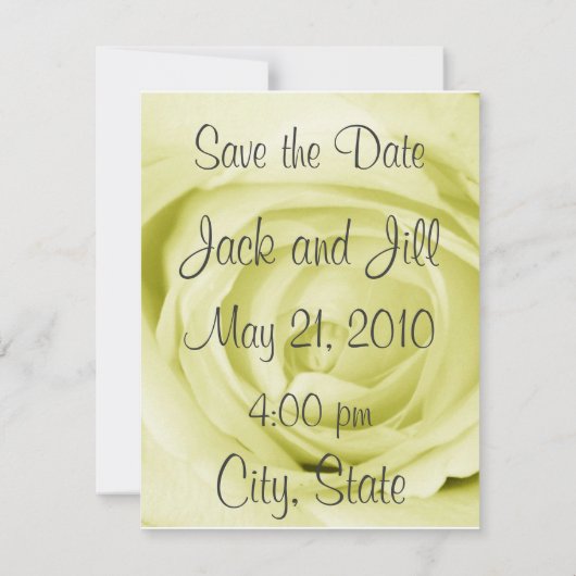 Hellgelb Save the Date (Rückseite)