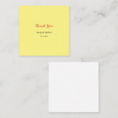 Hellgelb Schlicht Elegant Beruflich Danke Begleitkarte (Vorne/Hinten)