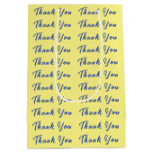 Hellgelb Schlicht Elegant Beruflich Danke Mittlere Geschenktüte (Rückseite)