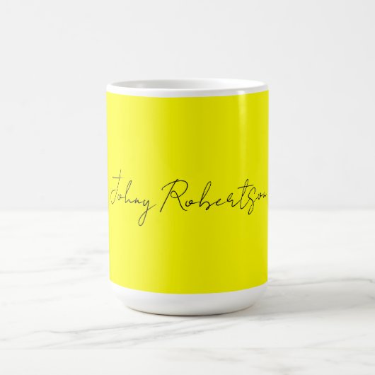 Hellgelb schlicht elegant professionell modern kaffeetasse (Mittel)