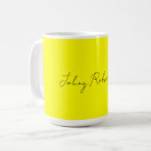 Hellgelb schlicht elegant professionell modern kaffeetasse (Vorderseite Links)
