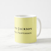 Hellgelb schlicht elegant professionell modern kaffeetasse (VorderseiteRechts)