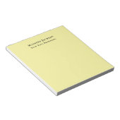 Hellgelb schlicht elegant professionell modern notizblock (angewinkelt)