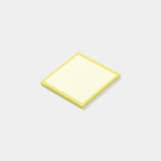 Hellgelb Schlicht Post-it Klebezettel (angewinkelt)