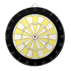 Hellgelb, schwarz und weiß dartscheibe