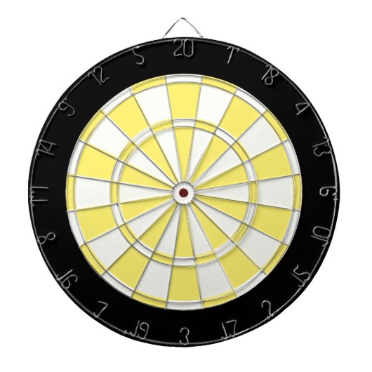 Hellgelb, schwarz und weiß dartscheibe (vorne)