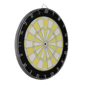 Hellgelb, schwarz und weiß dartscheibe (Vorderseite Links)