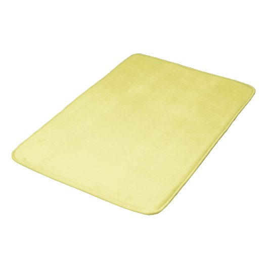 Hellgelb: Solide Farbe Badematte (Schrägansicht)