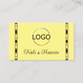 Hellgelb und hellgrün mit Beruflichen Logos Visitenkarte (Vorderseite)