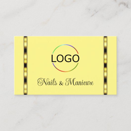 Hellgelb und hellgrün mit Beruflichen Logos Visitenkarte (Vorderseite)