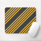Hellgelb und Holzkohle fünf Streifen Muster Mousepad (Mit Mouse)