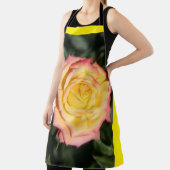 Hellgelb und rosa Blume Schürze (InSitu)