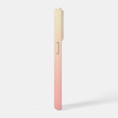 Hellgelb und rosa Farbverlauf iPhone Hülle (Rechte Seite)