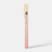 Hellgelb und rosa Farbverlauf iPhone Hülle (Linke Seite)