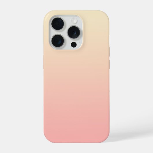 Hellgelb und rosa Farbverlauf iPhone Hülle (Rückseite)