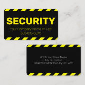 Hellgelb und schwarz Kaution Visitenkarte (Vorne/Hinten)