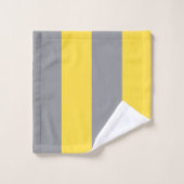 Hellgelb und weich grau individuell angepasst badhandtuch set (Waschlappen)
