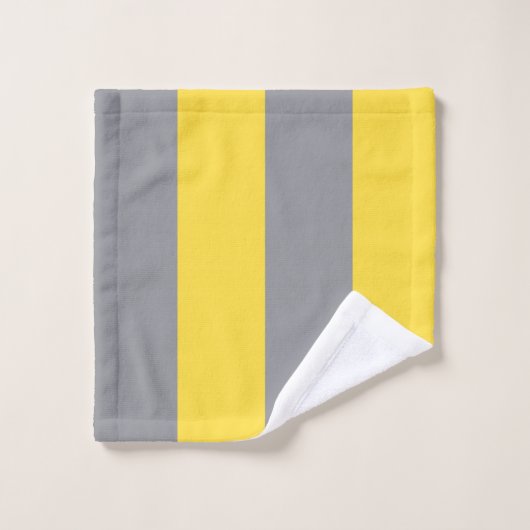 Hellgelb und weich grau individuell angepasst badhandtuch set (Waschlappen)