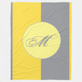 Hellgelb und weich grau individuell angepasst fleecedecke (Vorderseite)