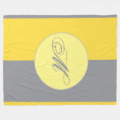 Hellgelb und weich grau individuell angepasst fleecedecke (Vorderseite (Horizontal))