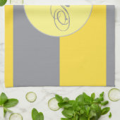 Hellgelb und weich grau individuell angepasst geschirrtuch (Gefaltet)