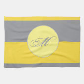 Hellgelb und weich grau individuell angepasst geschirrtuch (Horizontal)