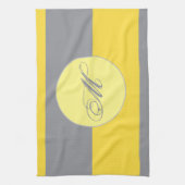 Hellgelb und weich grau individuell angepasst geschirrtuch (Vertikal)