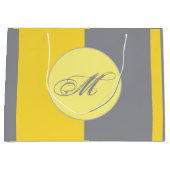 Hellgelb und weich grau individuell angepasst große geschenktüte (Vorderseite)