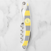 Hellgelb und weich grau individuell angepasst kellnermesser (Vorderseite)