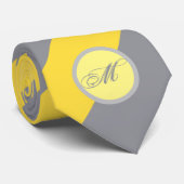 Hellgelb und weich grau individuell angepasst krawatte (Gerollt)