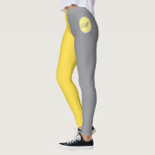 Hellgelb und weich grau individuell angepasst leggings (Links)