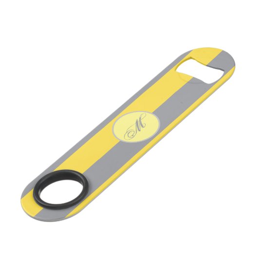 Hellgelb und weich grau individuell angepasst speed flaschenöffner (Vorderseite Schrägansicht)
