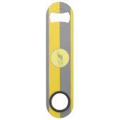 Hellgelb und weich grau individuell angepasst speed flaschenöffner (Vorderseite)